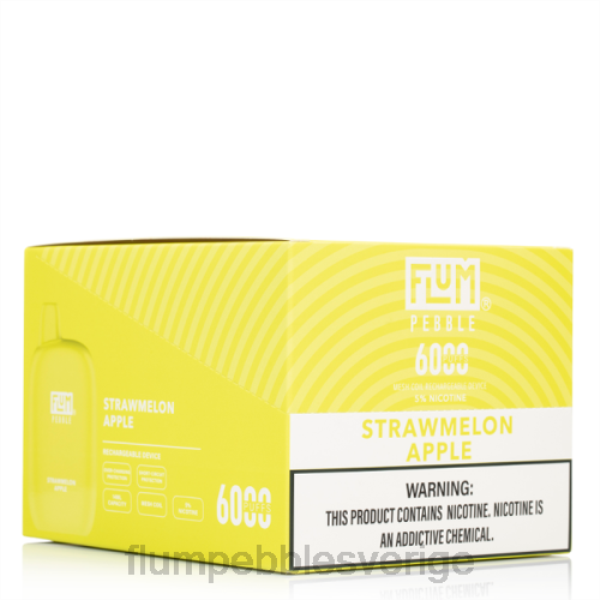FLUM PEBBLES Wholesale - FLUM PEBBLES 6000 puffar 10 förpackningar J8HB79 halmmelon äpple