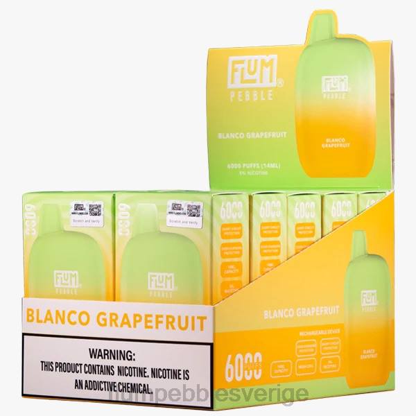 FLUM PEBBLE Sverige - FLUM PEBBLES 6000 puffar 10 förpackningar J8HB11 blanco grapefrukt