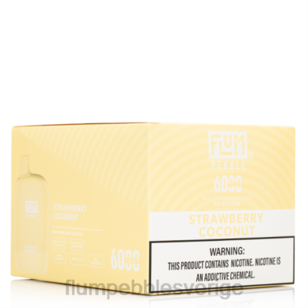 FLUM PEBBLE Vape Sverige - FLUM PEBBLES 6000 puffar 10 förpackningar J8HB73 jordgubbskokos