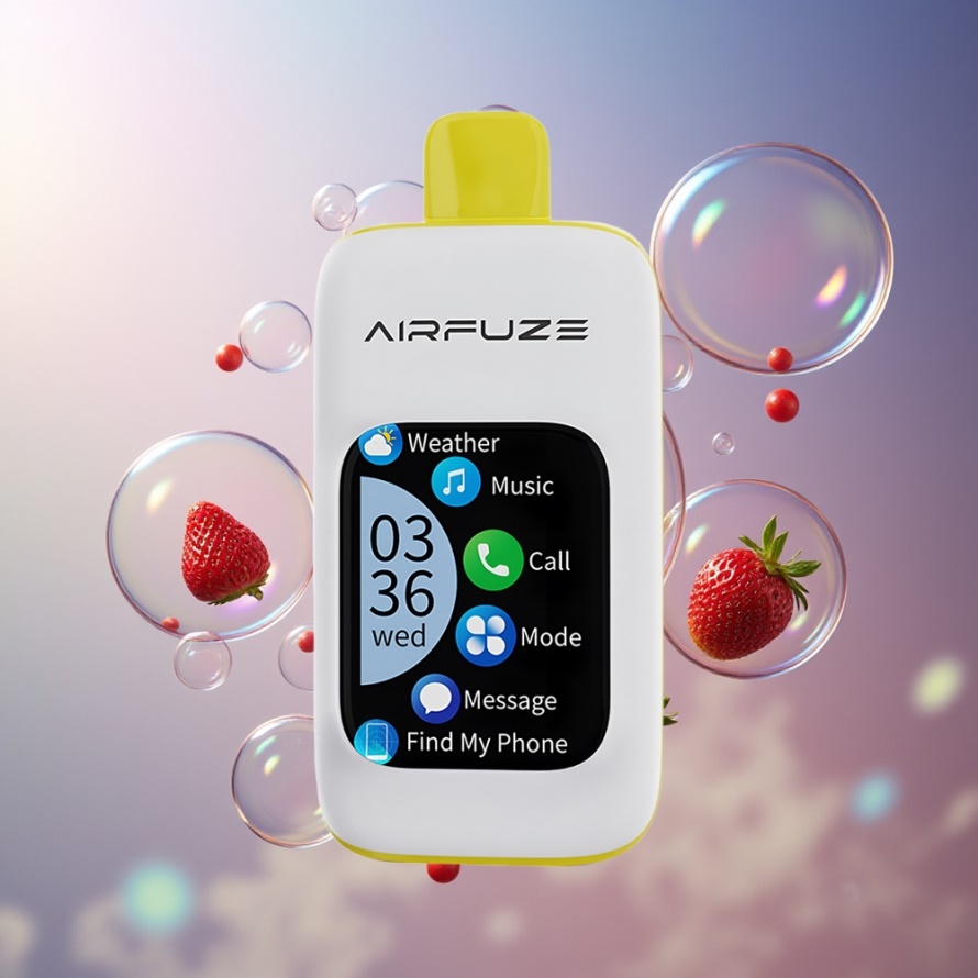 AirFuze Smart 30000 Puffs Engångsvape Jordgubb Banan Svensk Grossist 5% 900mAh Type-C