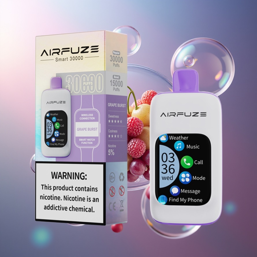 AirFuze Smart 30000 Puffs Svensk Grossist Engångsvape Druvböss med 5% Nikotin & 900mAh