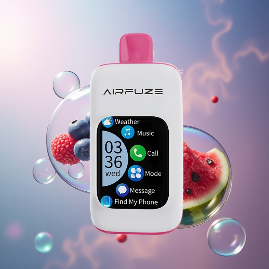 AirFuze Smart Pro 40000 Puffs Svensk Grossist Bluetooth Laddningsbar Blåbär Vattenmelon