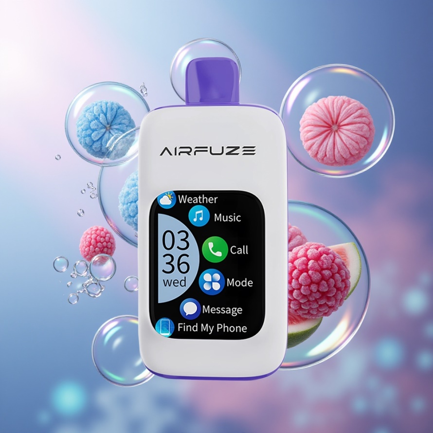 AirFuze Smart Pro 40000 Puffs Svensk Grossist Engångs Vape Blå Hallon Is med Smart Touch & 3 Lägen