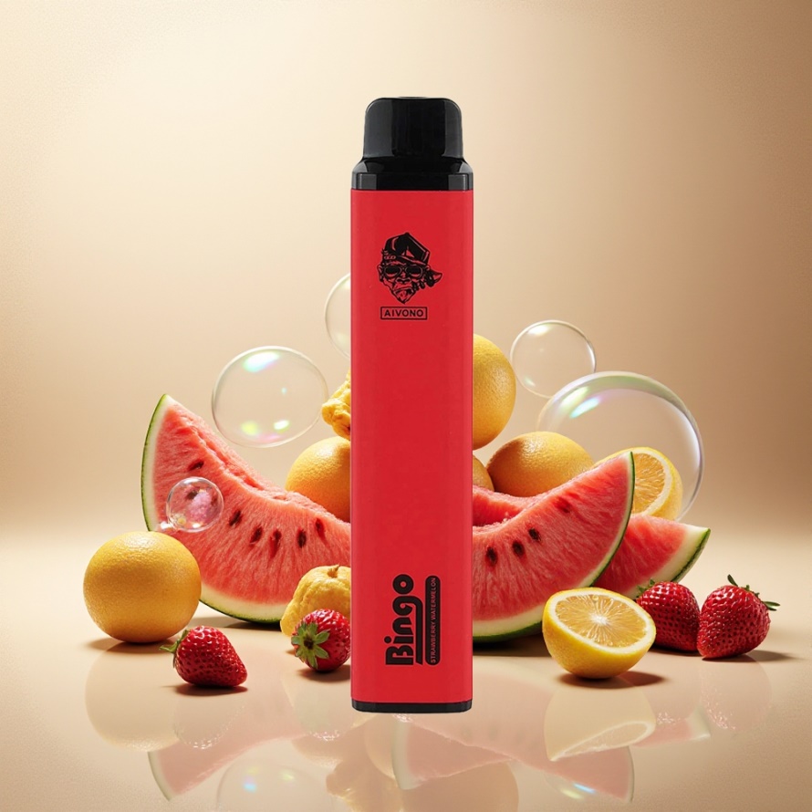 Aivono Aim Bingo 4000 Puffs Svensk Grossist Engångs Vape Jordgubb Vattenmelon 10mL 1000mAh