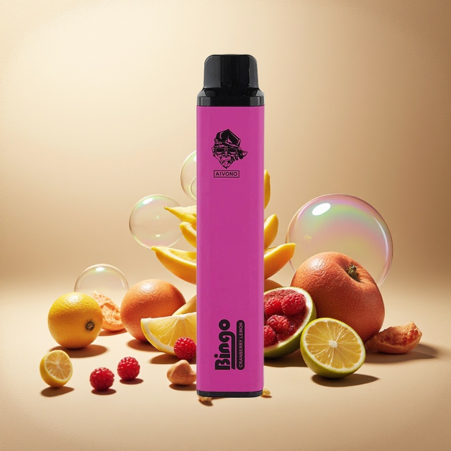 Aivono Aim Bingo 4000 Puffs Svensk Grossist Engångs Vape Tranbär Citron 1000mAh 10mL 5% Nikotin