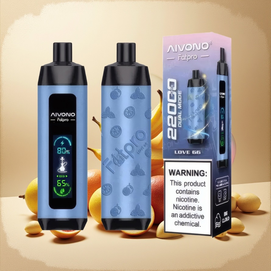 Aivono Aim Fatpro 22000 Puffs Engångs Vape Love 66 Svensk Grossist med 28ml E-liquid och 10 Smaker