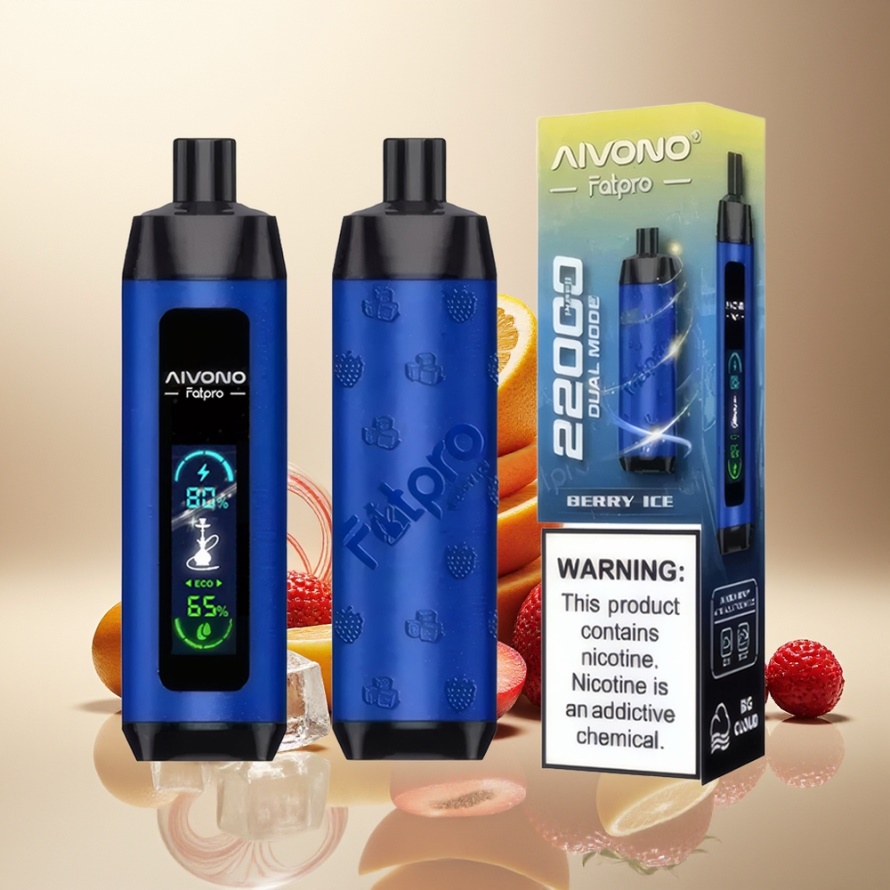 Aivono Aim Fatpro 22000 Puffs Svensk Grossist Engångs Vape Bär Is 0%/2%/3%/5% Nikotin 28ml 600mAh Dual Modes