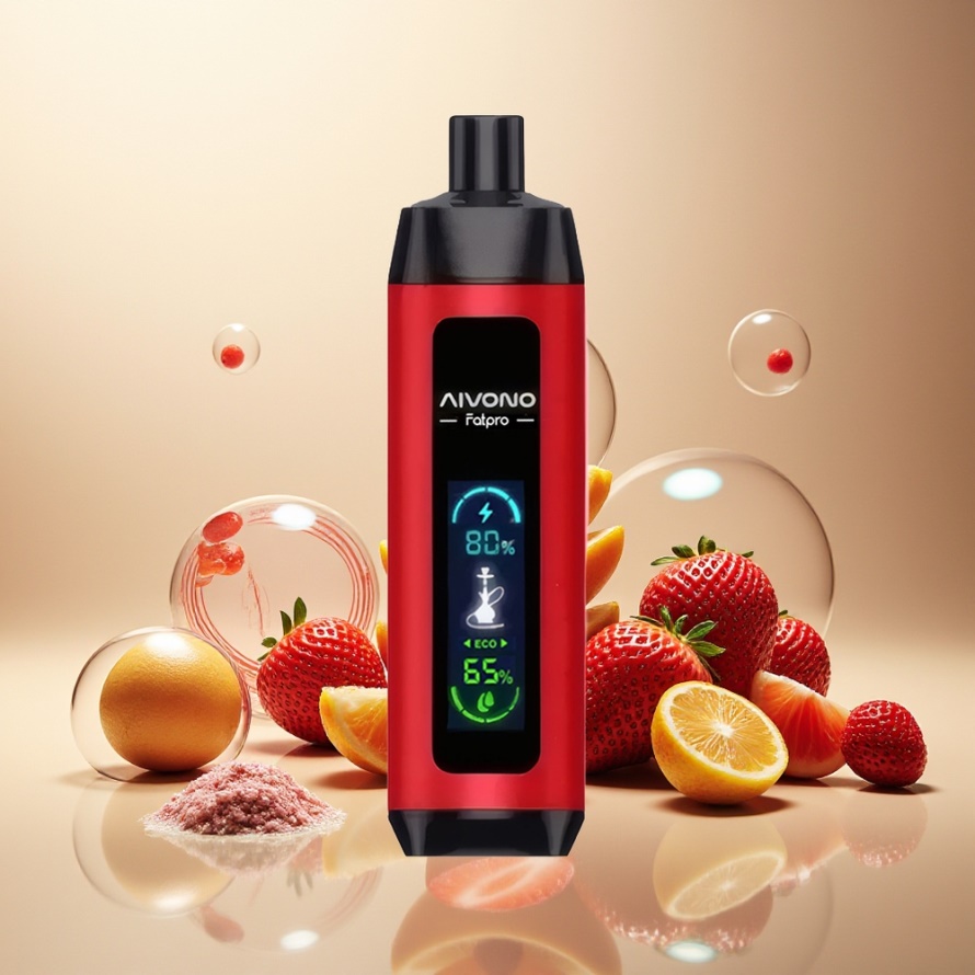 Aivono Aim Fatpro 22000 Puffs Svensk Grossist Engångs Vape Jordgubbspunch 28ml 5% Nikotin 600mAh