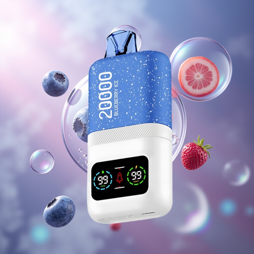Aivono Aim Magic 20000 Puffs Svensk Grossist Engångs Vape Blåbär Is 26ml Dual Mesh LCD Typ-C Laddbar
