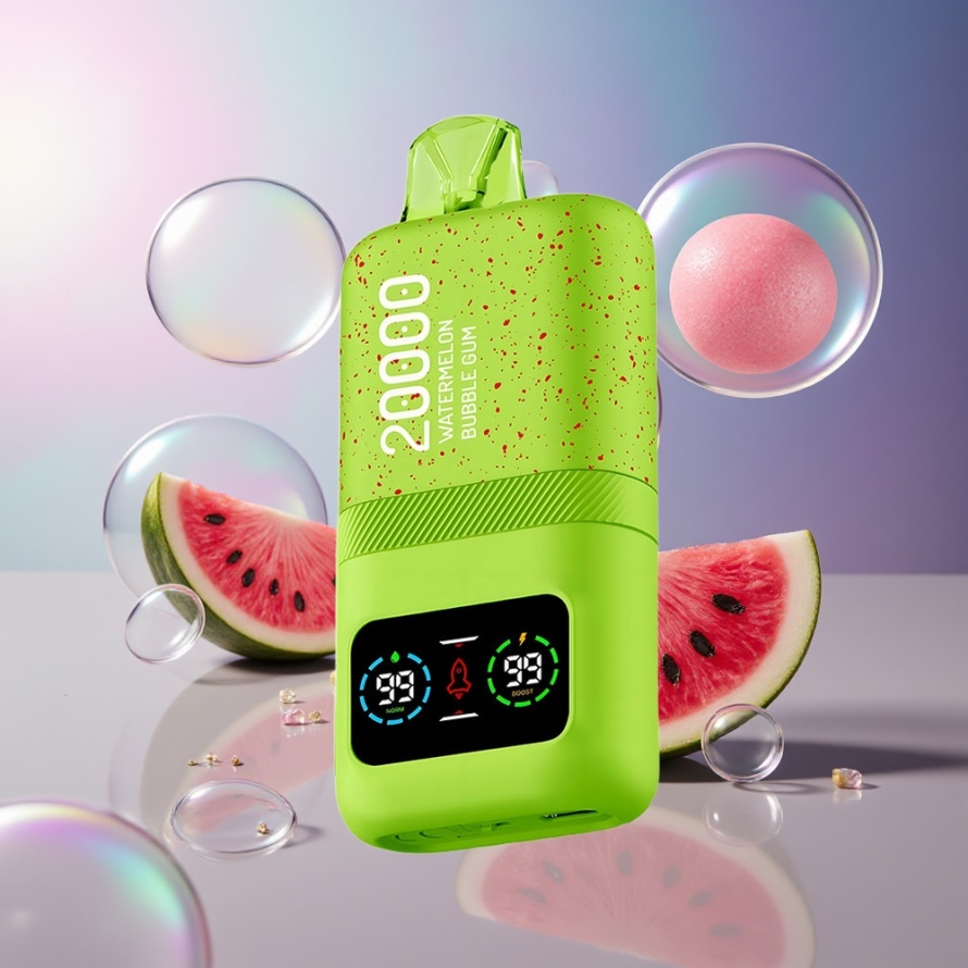 Aivono Aim Magic 20000 Puffs Svensk Grossist Vattenmelon Tuggummi Engångs Vape med LCD & Typ-C