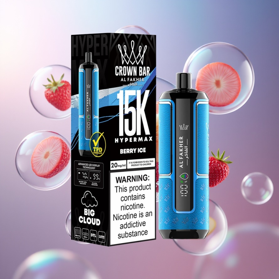 Al Fakher Crown Bar 15K Hypermax Engångs Vape Kit Bär Is – Svensk Grossist
