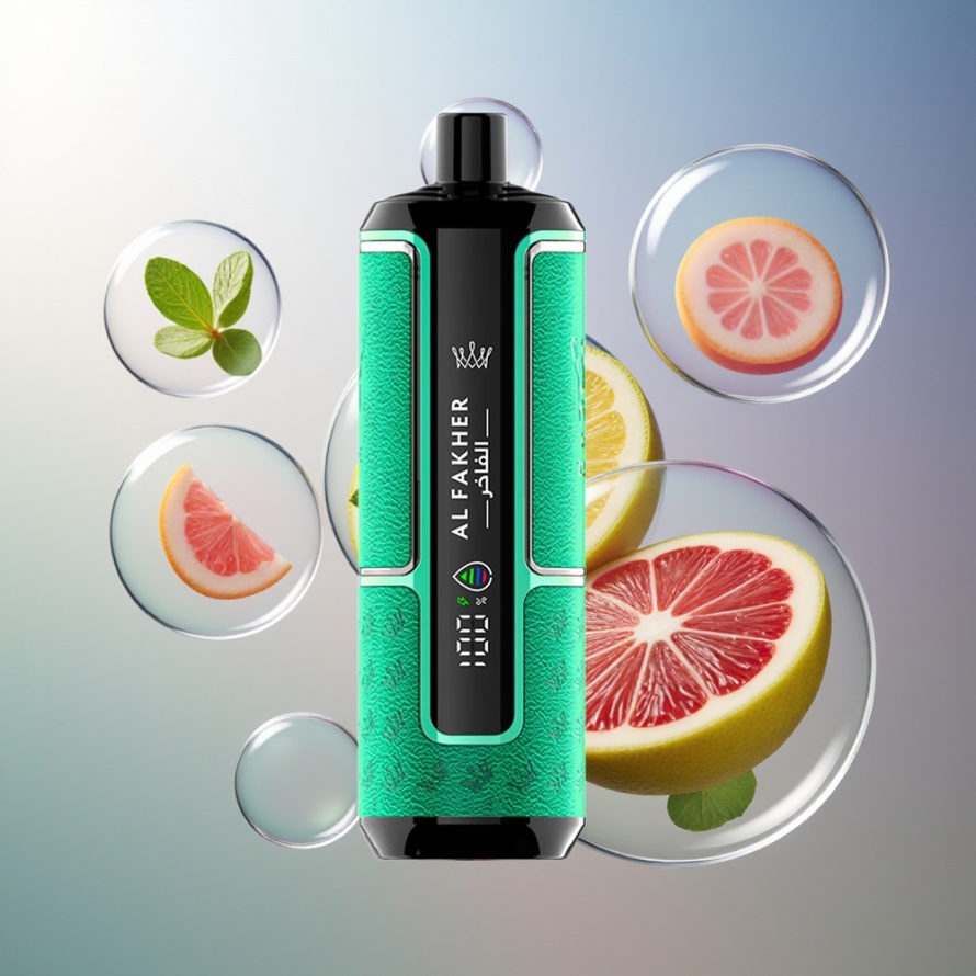 Al Fakher Crown Bar 15K Hypermax Engångs Vape Kit Citron Mynta för svensk grossist