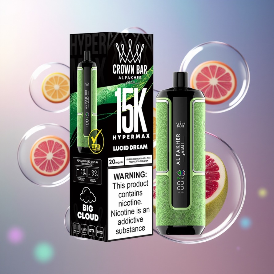 Al Fakher Crown Bar 15K Hypermax Engångs Vape Kit Lucid Dröm – Svensk Grossist