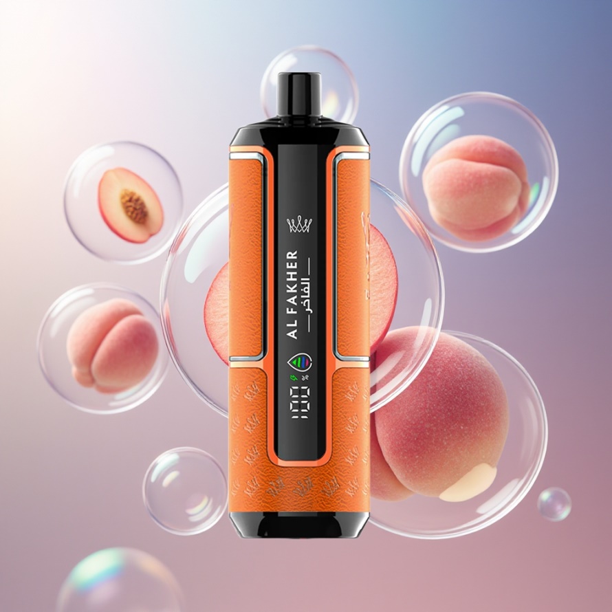 Al Fakher Crown Bar 15K Hypermax Engångs Vape Kit Persikais (svensk grossist)