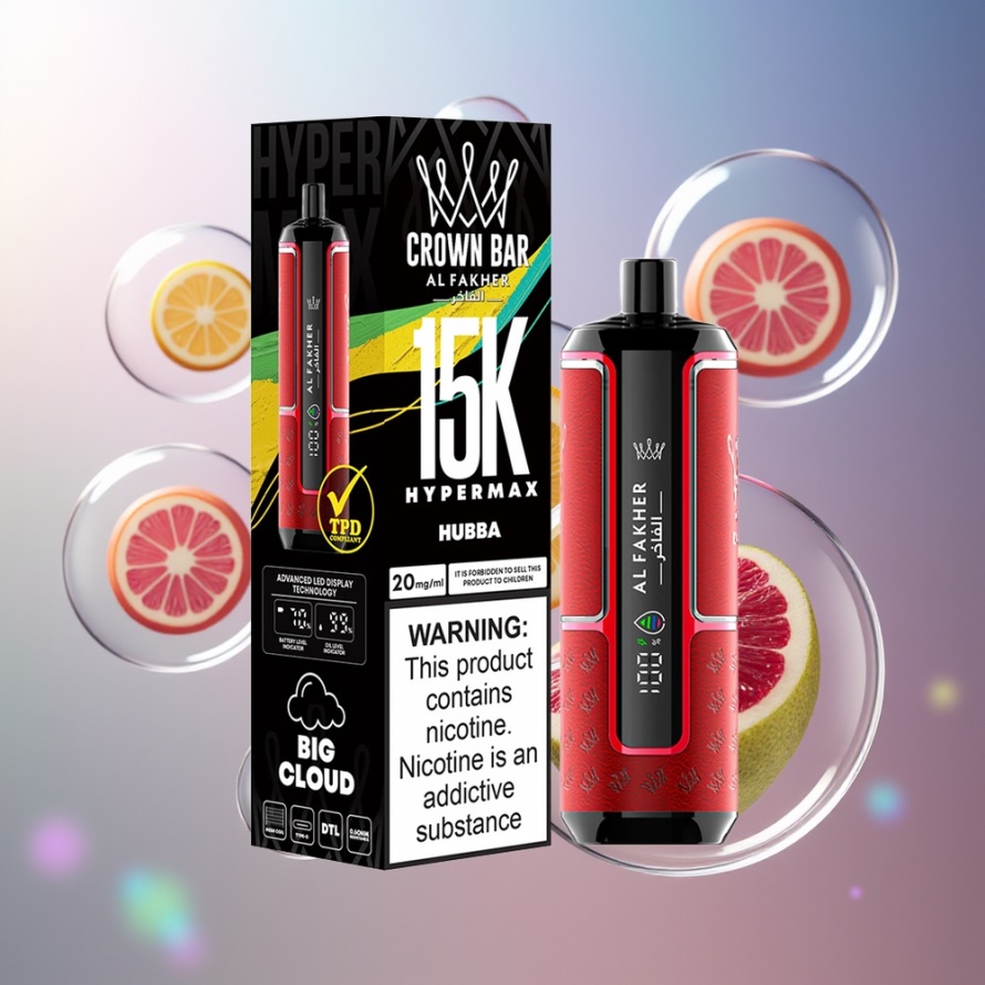 Al Fakher Crown Bar 15K Hypermax Engångs Vape Kit för svensk grossist