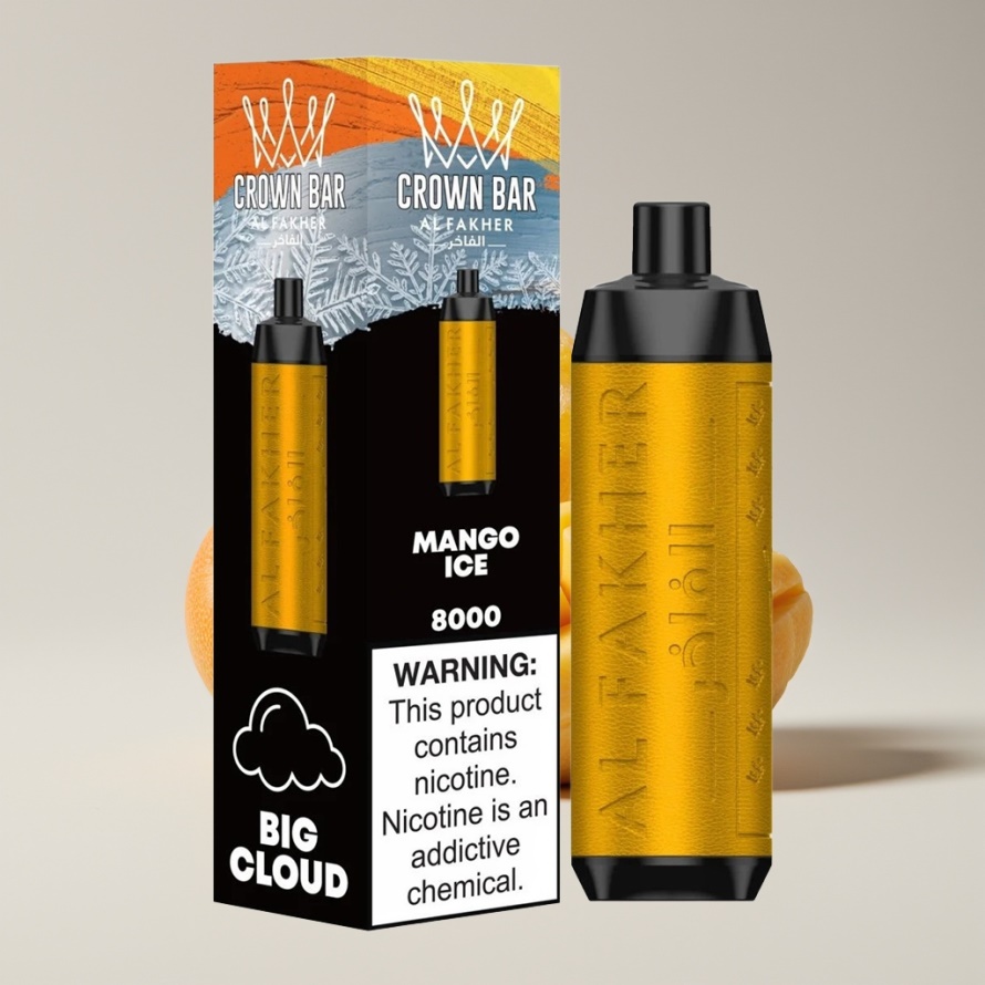 Al Fakher Crown Bar 8000 Crystal Engångsvape Mango Is – Svensk Grossist