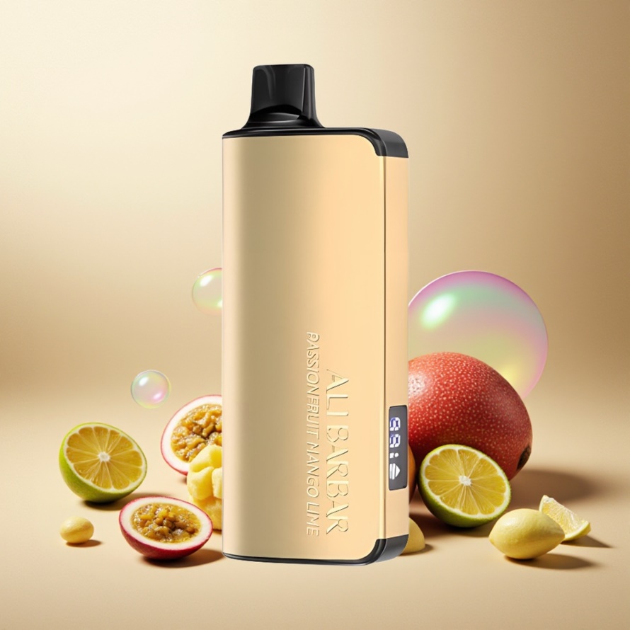 Alibarbar Ingot 9000 Puffs Engångsvape Passionsfrukt Mango Lime 2350mAh Svensk Grossist