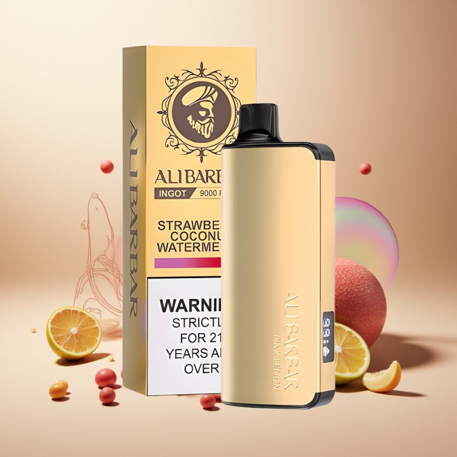 Alibarbar Ingot 9000 Puffs Engångsvape Rosa Citron 22ml 2350mAh Svensk Grossist