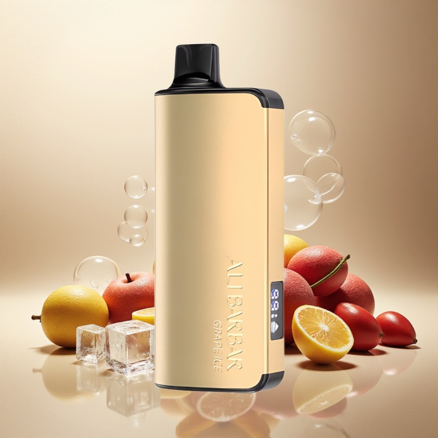 Alibarbar Ingot 9000 Puffs Engångsvape Vinterns Grape Ice med 2350mah Batteri & LED Display – Svensk Grossist