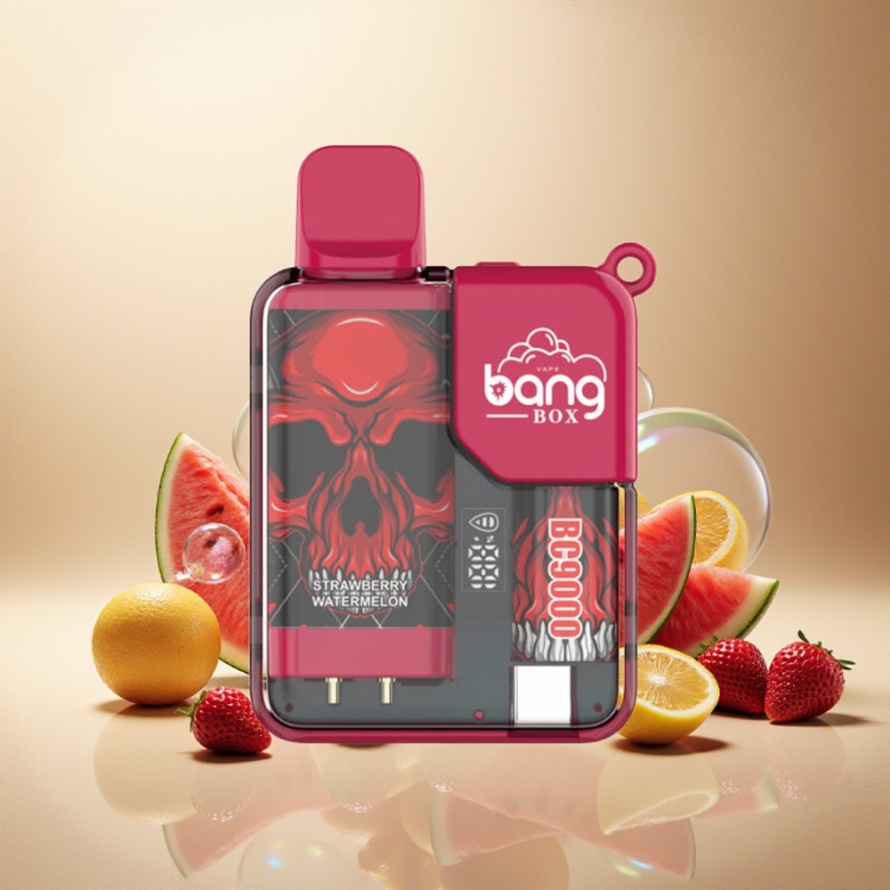 Bang Box 9000 Puffs Svensk Grossist Engångs Vape Jordgubb Vattenmelon 14ml 650mAh Type-C