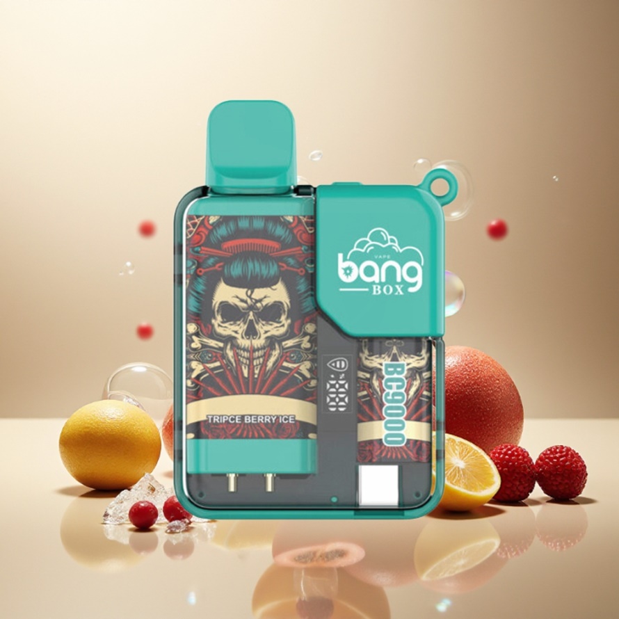Bang Box 9000 Puffs Svensk Grossist Engångs Vape Trebär Is 14ml 650mAh Type-C