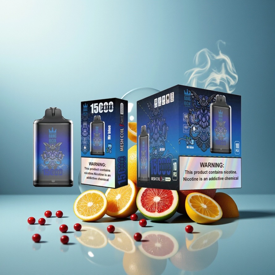 Bang Box King 15000 Puffs Engångs Vape Herr Blå 23ml 650mAh svensk grossist