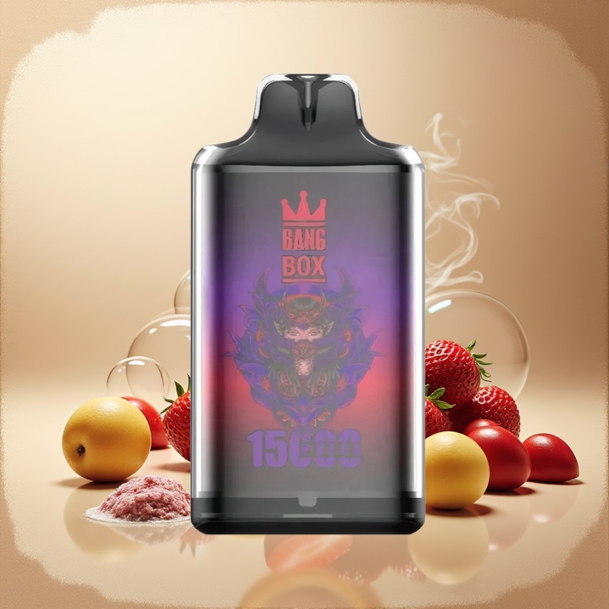 Bang Box King 15000 Puffs Engångs Vape Jordgubb Druva svensk grossist 23ml 5% Nikotin TYPE-C