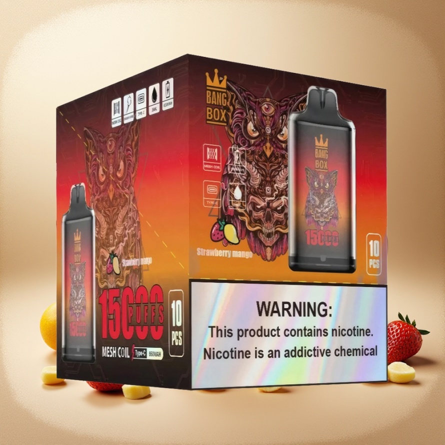 Bang Box King 15000 Puffs Engångs Vape Jordgubb Mango 23ml svensk grossist