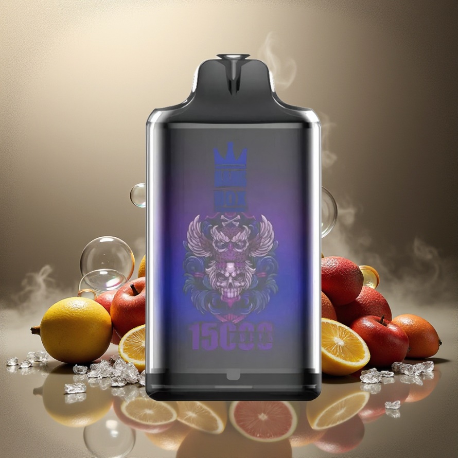 Bang Box King 15000 Puffs Engångs Vape Svart Drake Is (23ml, 650mAh, TYPE-C) svensk grossist