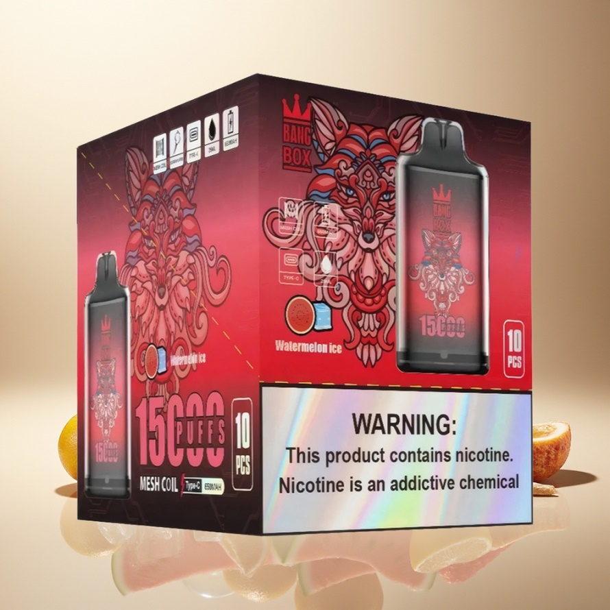Bang Box King 15000 Puffs Engångs Vape Vattenmelonskräm – Svensk Grossist – 23ml E-liquid, 650mAh, TYPE-C