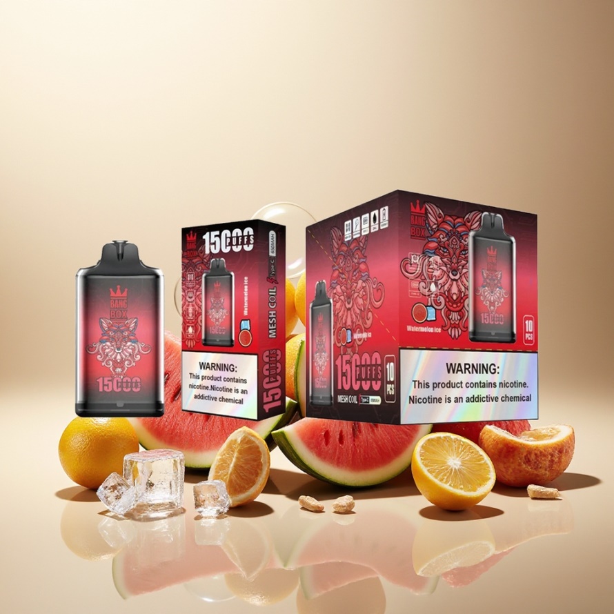 Bang Box King 15000 Puffs Engångs Vape Vattenmelonskräm – Svensk Grossist – 23ml E-liquid, 650mAh, TYPE-C