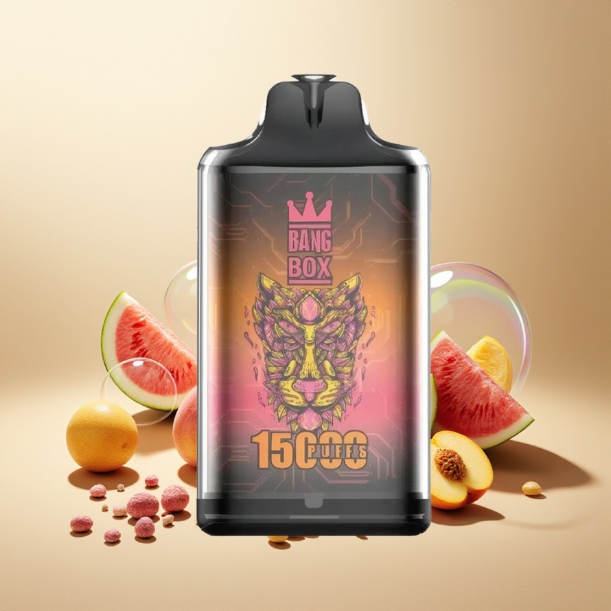 Bang Box King 15000 Puffs Svensk Grossist Engångs Vape Mango Persika Vattenmelon 23ml 5% Nikotin TYPE-C
