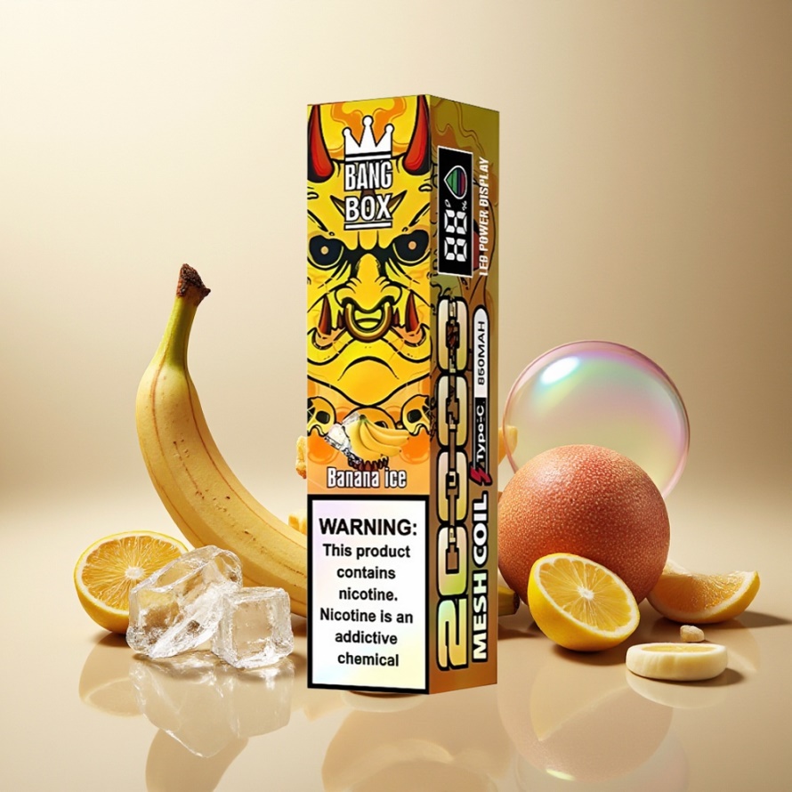 Bang Box King 20000 Puffs Engångs Vape Bananis (35ml, 850mAh, Mesh Coil) svensk grossist