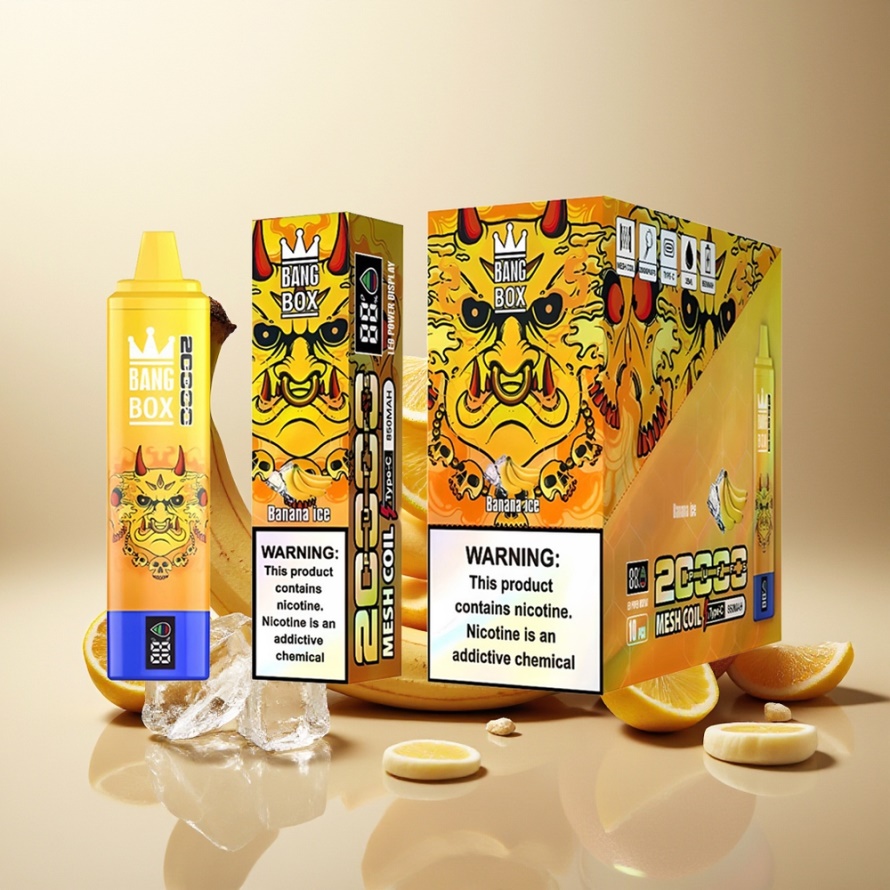 Bang Box King 20000 Puffs Engångs Vape Bananis (35ml, 850mAh, Mesh Coil) svensk grossist