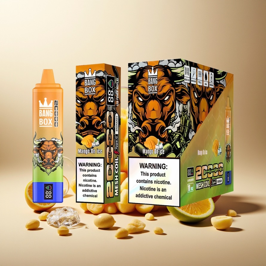 Bang Box King 20000 Puffs Engångs Vape Mango På Is - Svensk Grossist - 35ml, 850mAh, Mesh Coil