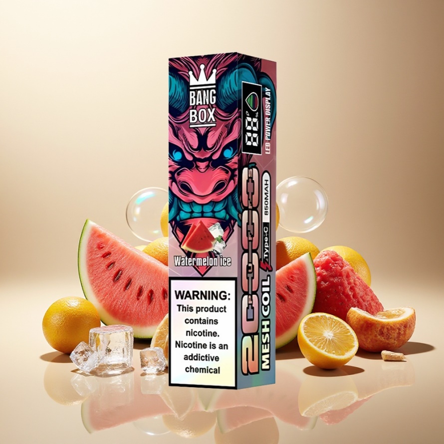 Bang Box King 20000 Puffs Engångs Vape Vattenmelon Is svensk grossist 35ml 850mAh Mesh Coil