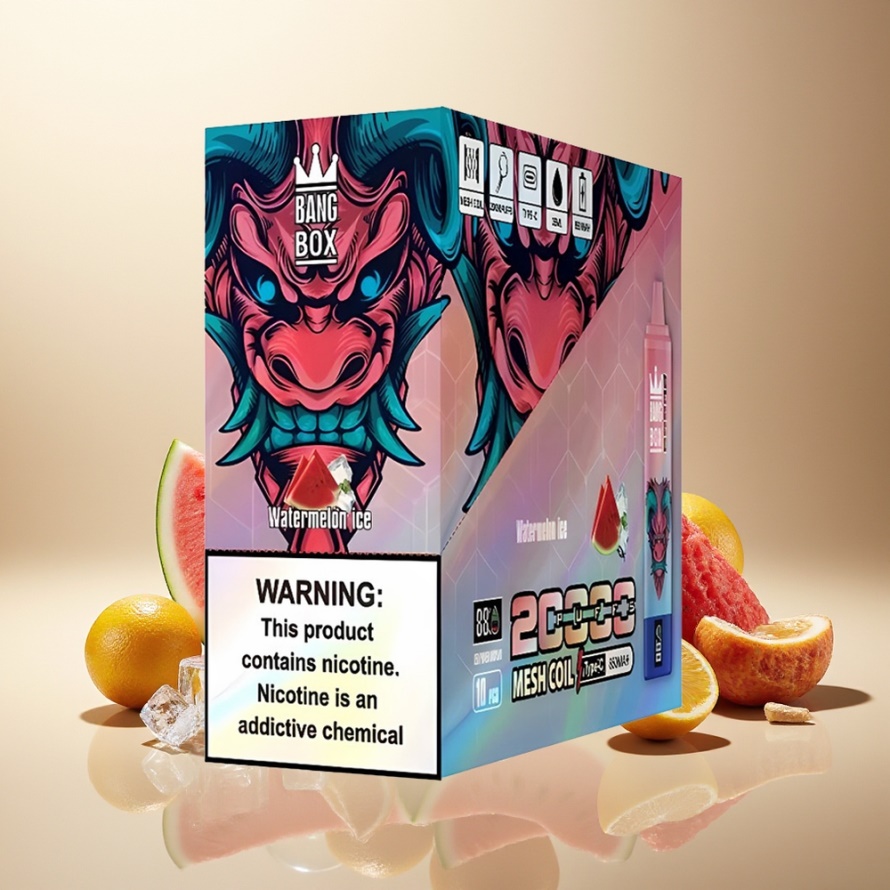 Bang Box King 20000 Puffs Engångs Vape Vattenmelon Is svensk grossist 35ml 850mAh Mesh Coil