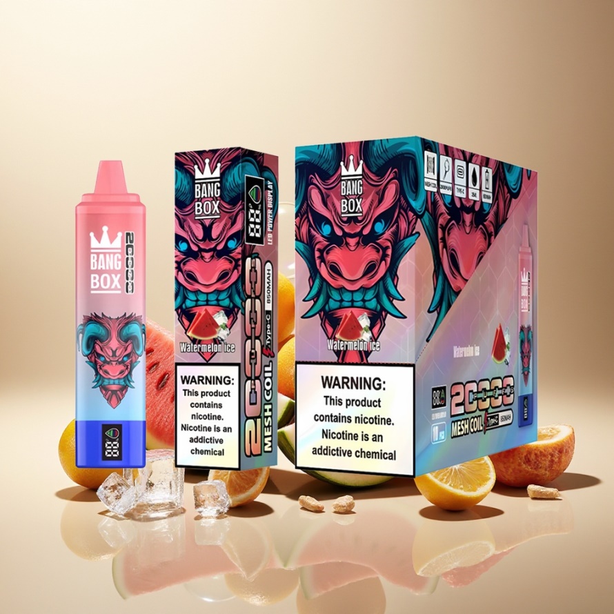 Bang Box King 20000 Puffs Engångs Vape Vattenmelon Is svensk grossist 35ml 850mAh Mesh Coil