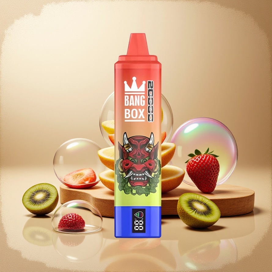 Bang Box King 20000 Puffs Svensk Grossist Engångs Vape Jordgubb Kiwi 35ml 850mAh Mesh Coil