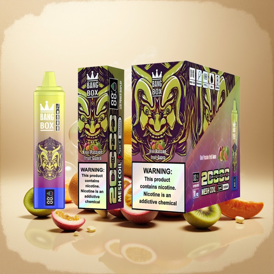 Bang Box King 20000 Puffs Svensk Grossist Engångs Vape Kiwi Passionfrukt Guava 35ml 850mAh Mesh Coil