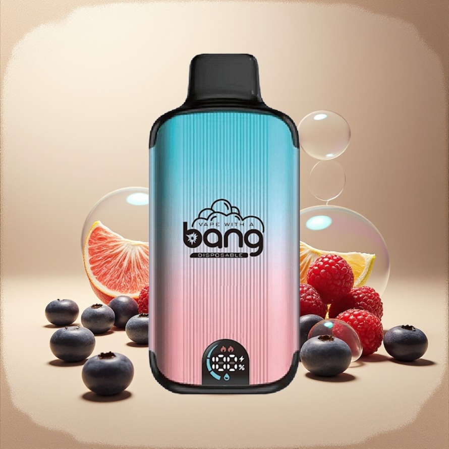 Bang 20000 Puffs Engångs Vape Blåbär Hallon Svensk Grossist Typ-C Laddning Smart Skärm