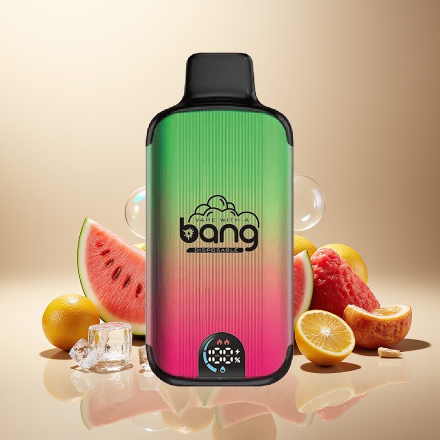 Bang 20000 Puffs Engångs Vape Vattenmelon Is svensk grossist med 13400 Battery & Smart Screen