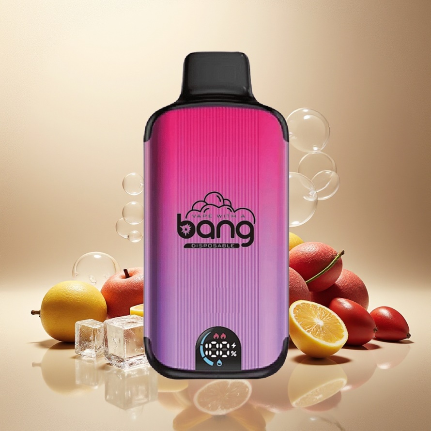 Bang 20000 Puffs Engångs Vape Vinbärs Is med Smart Skärm & Typ-C laddning svensk grossist