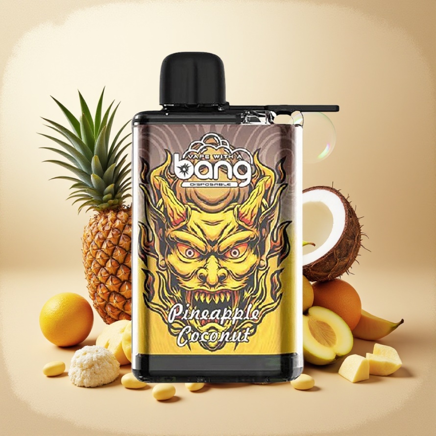 Bang 28000 Puffs Engångs Vape Ananas Kokos (0%, 2%, 3%, 5% Nikotin, 650mAh, 30ml) svensk grossist