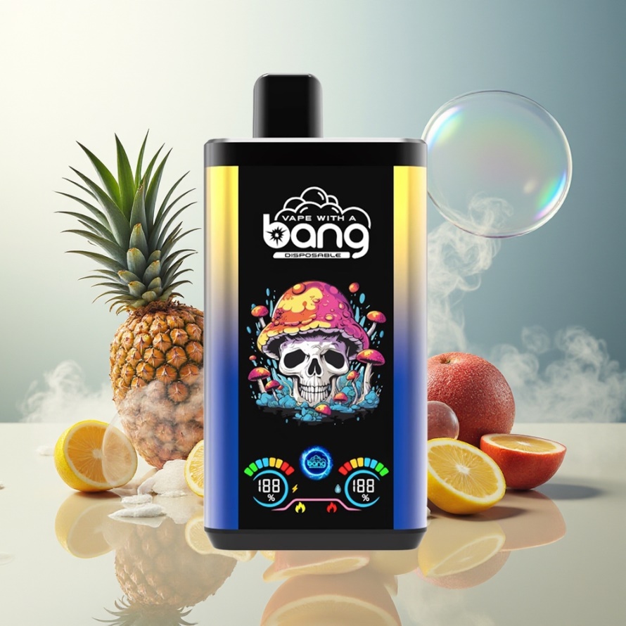 Bang 30K Pro 30000 Puffs Engångs Vape Ananas Is & Blå Fusion Svensk Grossist 36ml 550mAh Dual-Smak