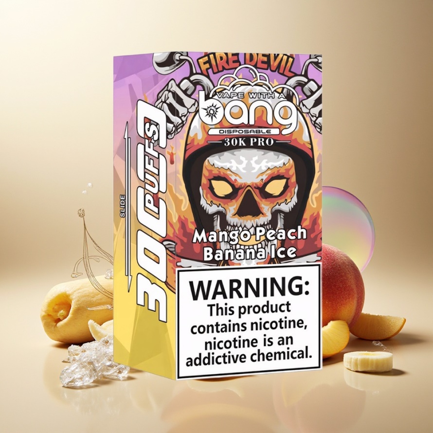 Bang 30K Pro 30000 Puffs Svensk Grossist 36ml 550mAh Dubbla Smaker Mango Persika & Banan Is