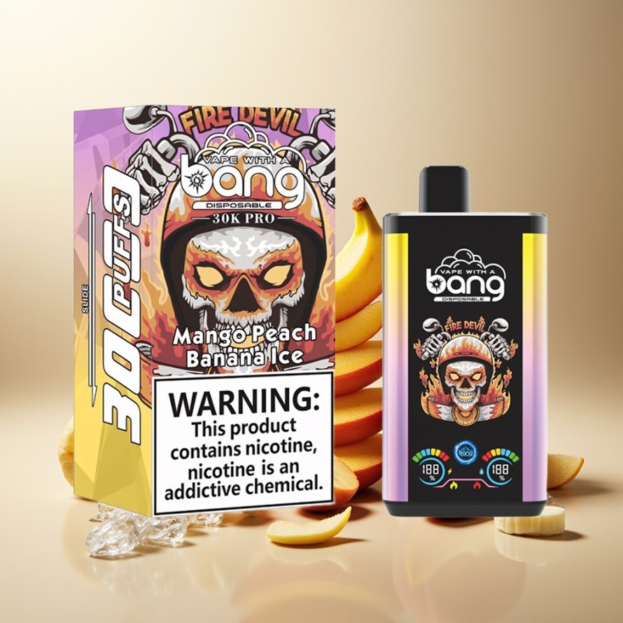 Bang 30K Pro 30000 Puffs Svensk Grossist 36ml 550mAh Dubbla Smaker Mango Persika & Banan Is