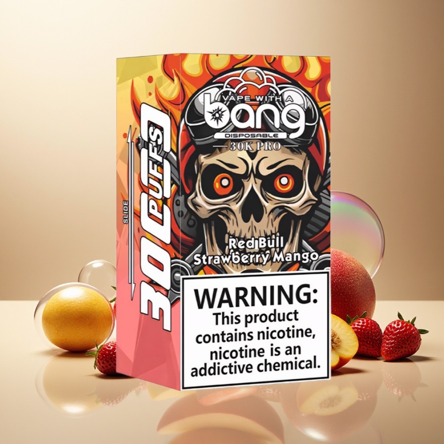 Bang 30K Pro 30000 Puffs Svensk Grossist 36ml Red Bull & Jordgubb Mango 550mAh Dual-Flavor