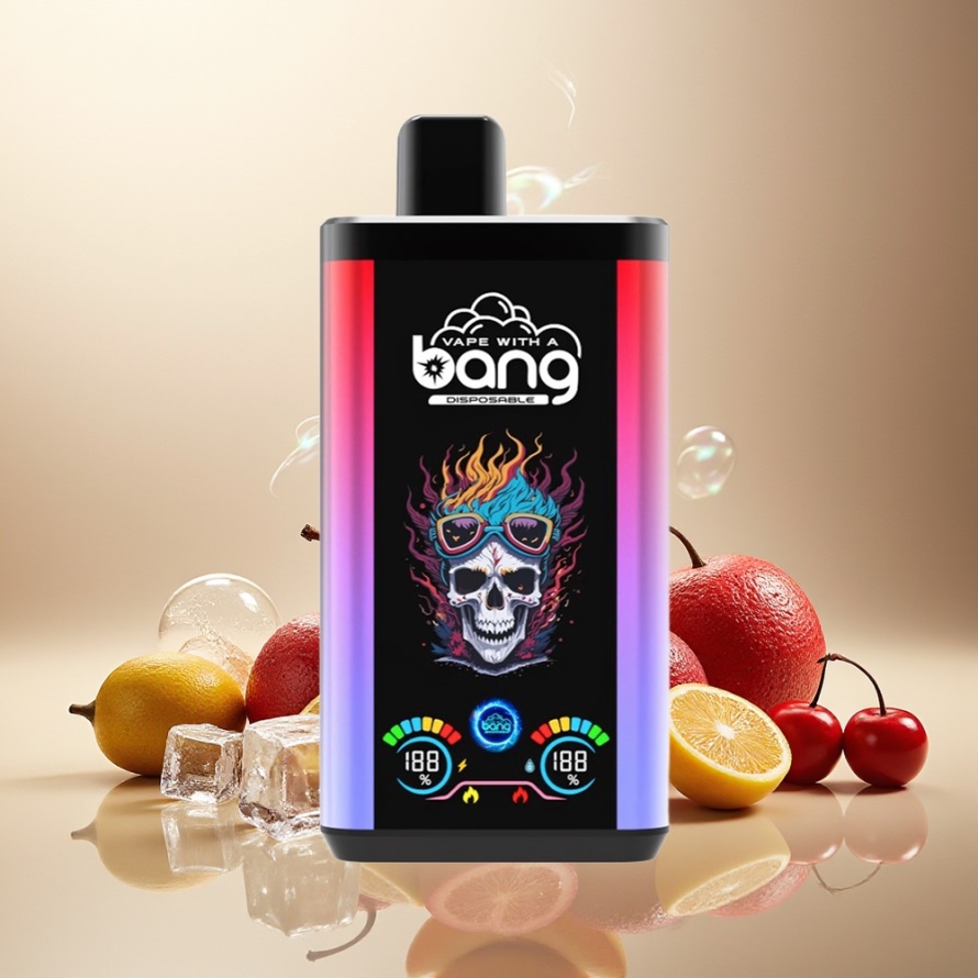 Bang 30K Pro 30000 Puffs Svensk Grossist Engångs Vape Druvis & Körsbärskola Dual-Smak System 36ml 550mAh