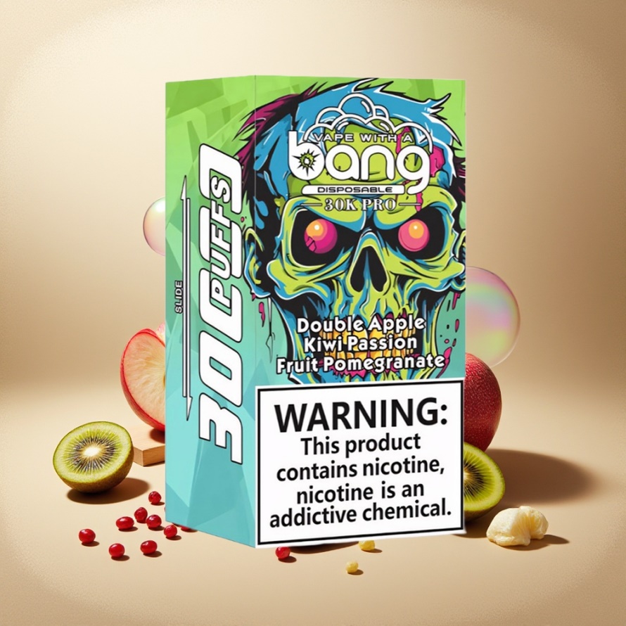 Bang 30K Pro 30000 Puffs Svensk Grossist Engångs Vape Dubbel Äpple & Kiwi Passionfrukt Granatäpple 36ml Dual-Flavor